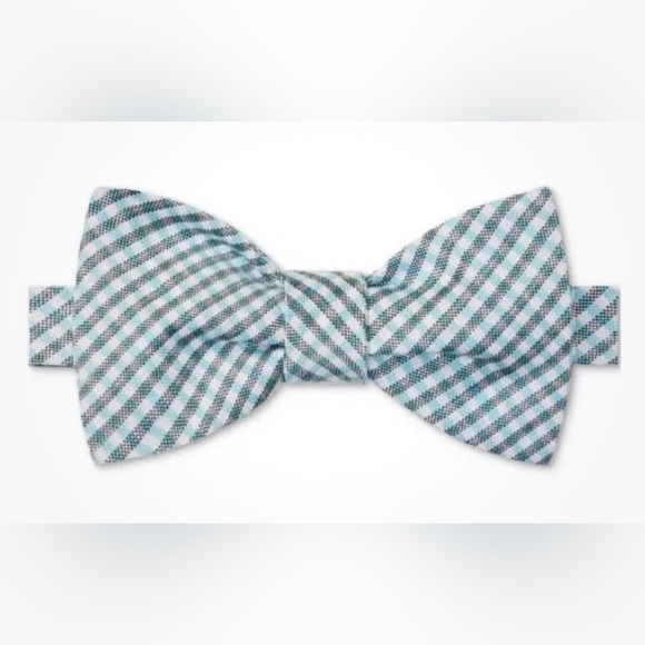 Tommy Hilfiger Men's Seasonal Gingham Self-Tie Bow Light Green - Picture 1 of 5